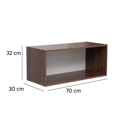 Armário Aéreo Sem Porta IRM Light 70cm — MDP com Acabamento UV e Fixação na Parede, Nicho Aberto para Acesso Rápido e Cozinha Mais Organizada e Otimizar Espaço Acima da Geladeira