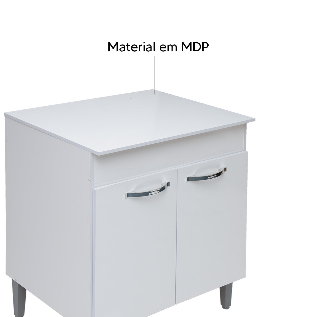 Balcão para Cooktop 70cm IRM com 2 Portas e Nicho Interno com Estrutura em MDP — Base Compacta e Funcional para Cozinhas Modernas