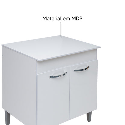 Balcão para Cooktop 70cm IRM com 2 Portas e Nicho Interno com Estrutura em MDP — Base Compacta e Funcional para Cozinhas Modernas