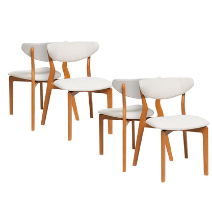 Kit Conjunto Cadeira Vênus em Madeira Maciça de Eucalipto com Assento e Encosto Estofados — Conforto e Design Elegante para Sala de Jantar