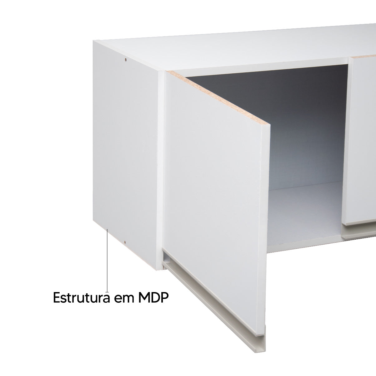 Armário Aéreo de cozinha Splendore 120cm — Estrutura em MDP com Pintura UV, Puxadores ABS e Dobradiças Metálicas para Organizar Cozinha, Sala ou Lavanderia