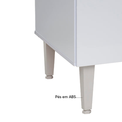 Balcão de Cozinha 118cm com 3 Portas e Gaveta com Corrediça Metálica e Estrutura em MDF/MDP — Praticidade para Cozinha Compacta (Sem Tampo)