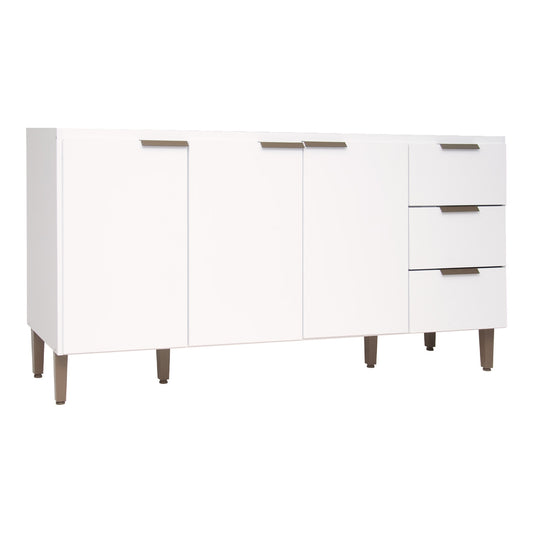 Balcão de Cozinha 160cm com 3 Gavetas e 3 Portas Organização Completa para Cozinha e Área de Serviço