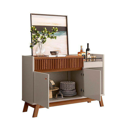Buffet Aparador Lucca 2 portas e 1 gaveta em MDP/MDF estilo retrô para sala de jantar ou estar