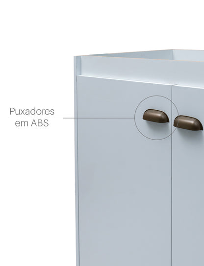 Balcão de Pia para Cozinha MB 1030 120cm armário com 3 portas, 1 gaveta