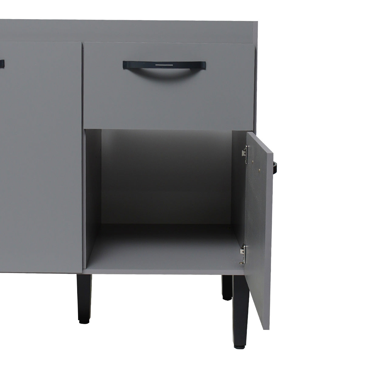 Balcão de Cozinha 120cm 3 Portas 1 Gaveta sem Tampo com Pés Reguláveis