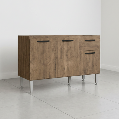 Balcão Cozinha 120cm 3 Portas – Sem Tampo
