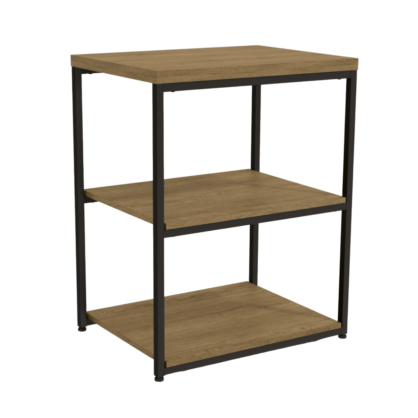 Mesa de Apoio Industrial 45x60cm Freijó e Preto Fosco