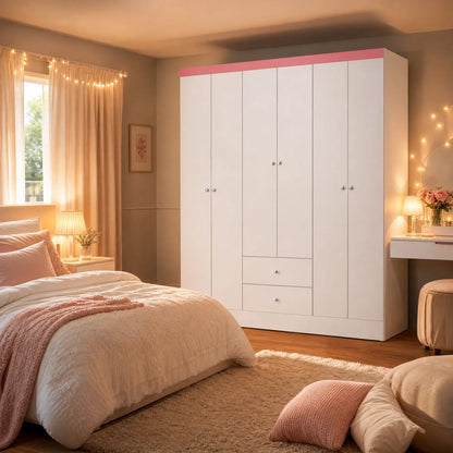 Guarda-Roupa Astro THB com 6 Portas e 2 Gavetas
