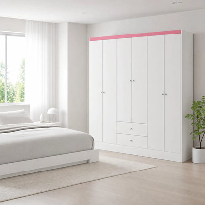 Guarda-Roupa Astro THB com 6 Portas e 2 Gavetas