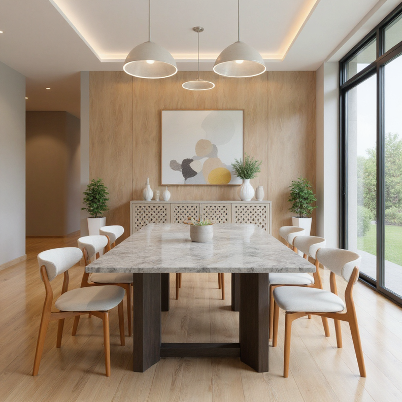 Kit Conjunto Cadeira Vênus em Madeira Maciça de Eucalipto com Assento e Encosto Estofados — Conforto e Design Elegante para Sala de Jantar